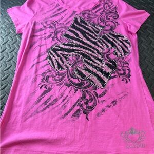 Katydid Pink Zebra Print Short Sleeve Tee